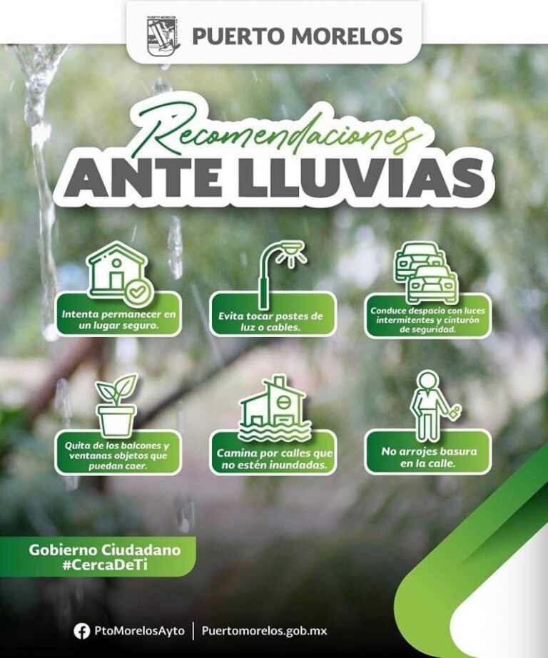 RECOMENDACIONES ANTE LLUVIAS