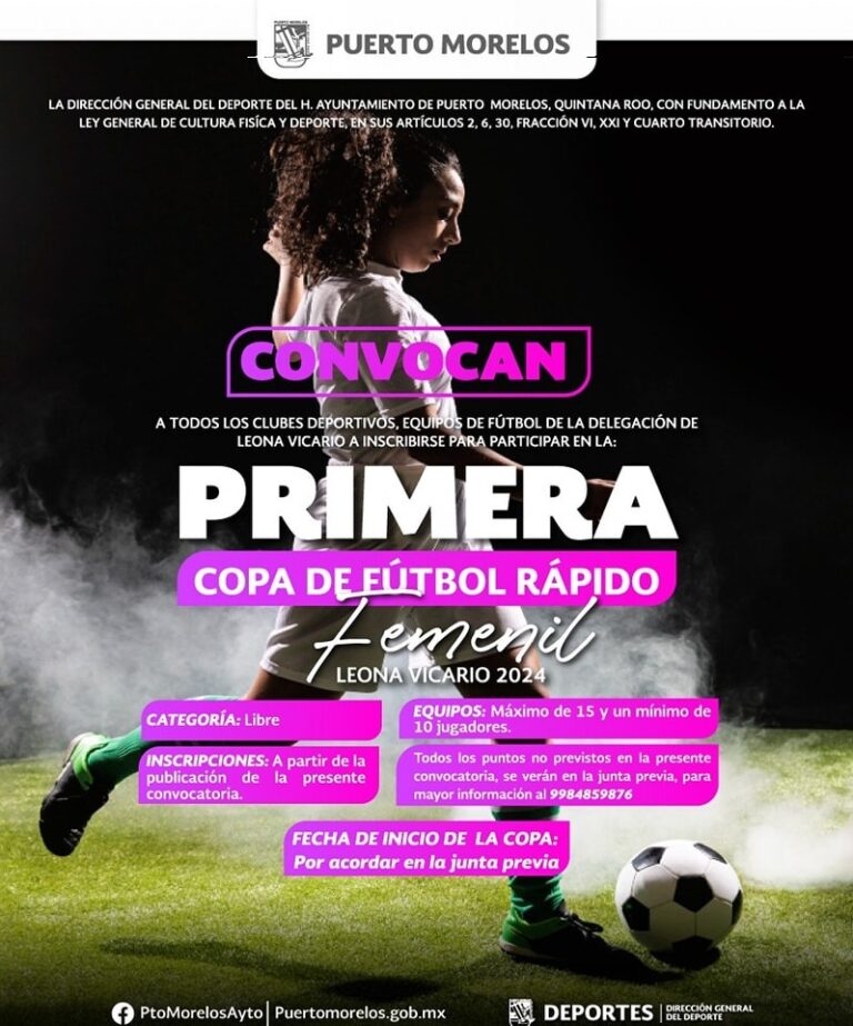 CONVOCATORIA DE FÚTBOL FEMENIL